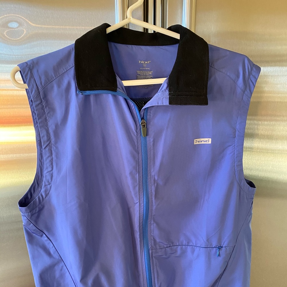 Hind Women's Lavender Vest with Black Collar